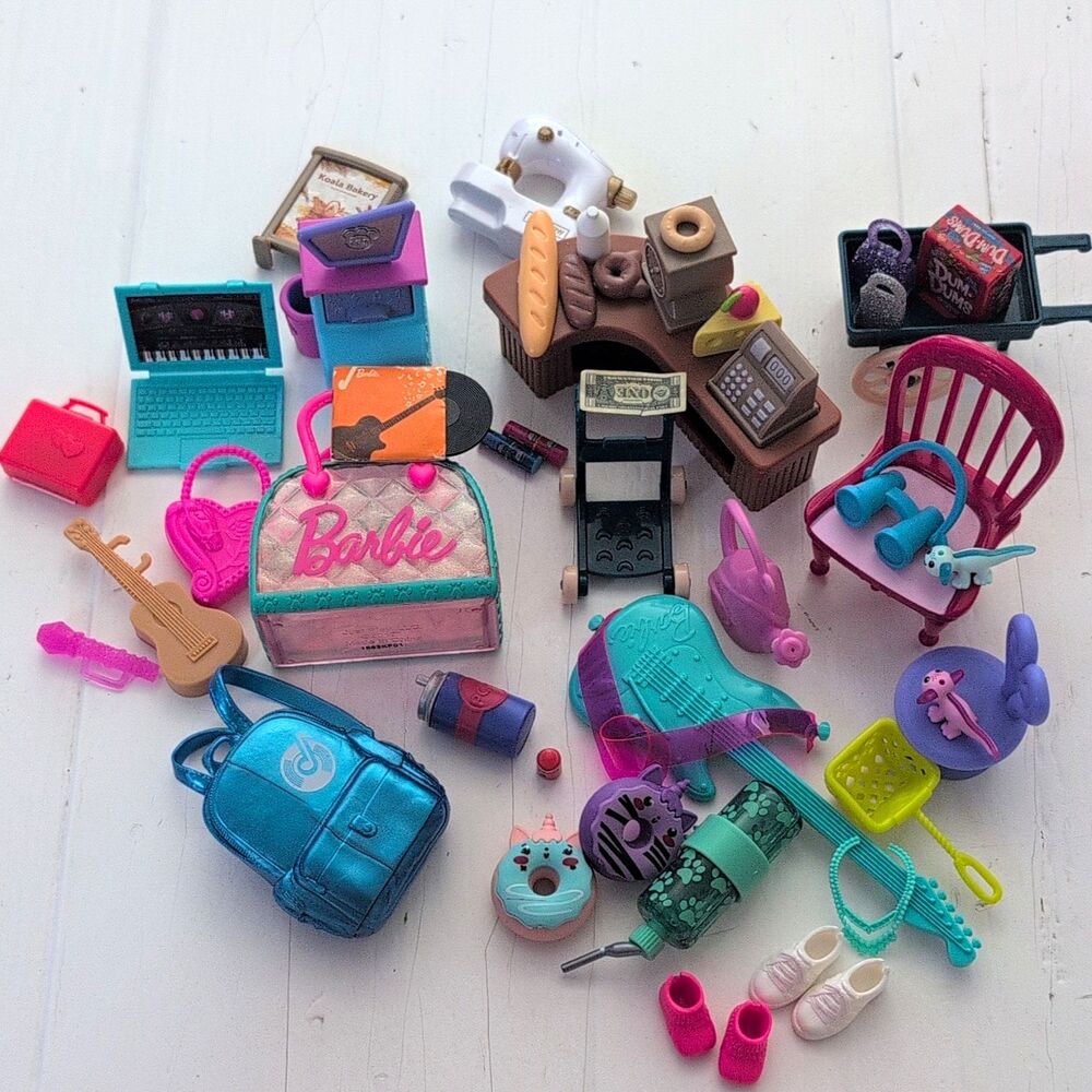 Barbie Doll Accessories Lot  Music Grocery Pet for 11 in Doll